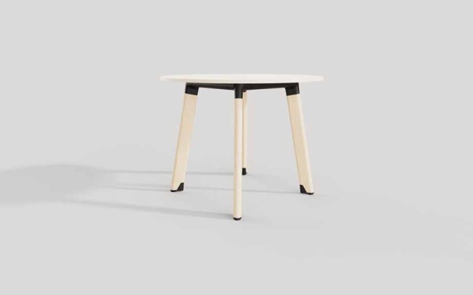 Diva 1050mm 4 Leg Narrow Round_Ø1375mm_Ash Timber_Noir6